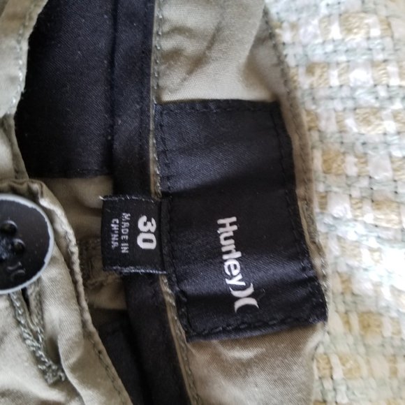 Hurley Mens Olive Shorts - Picture 2 of 3